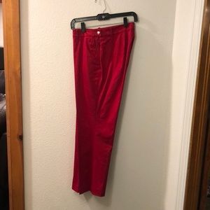 Lauren Ralph Lauren red 97% cotton 3% elastane slacks/pants